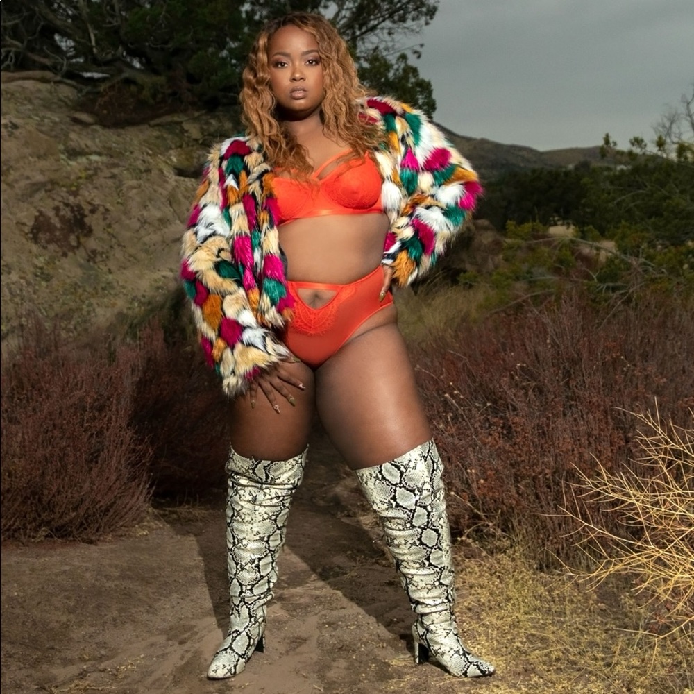 Wide Calf Snakeskin Boots